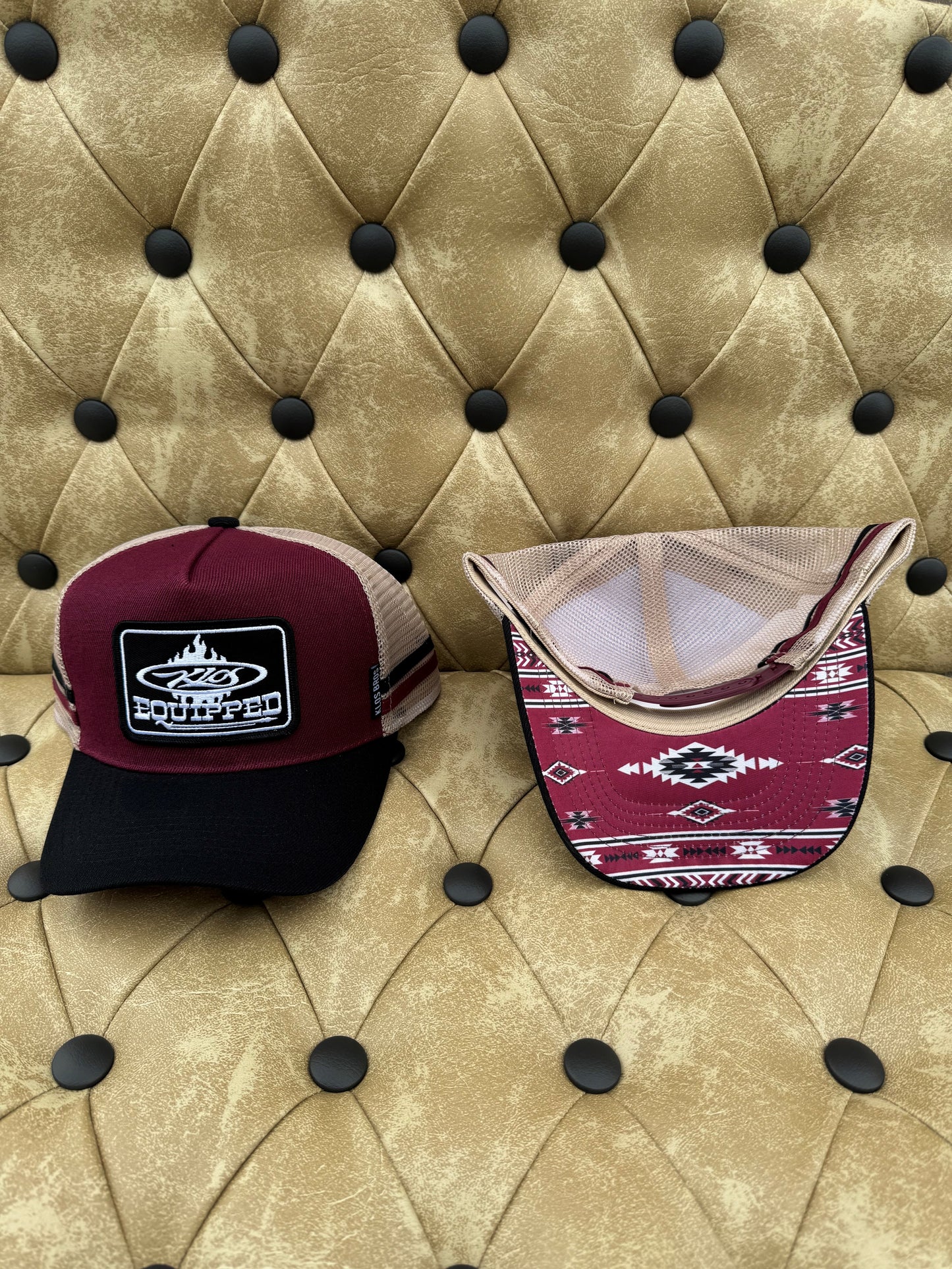 Klos Equipped Cap - Maroon (Cream Mesh)